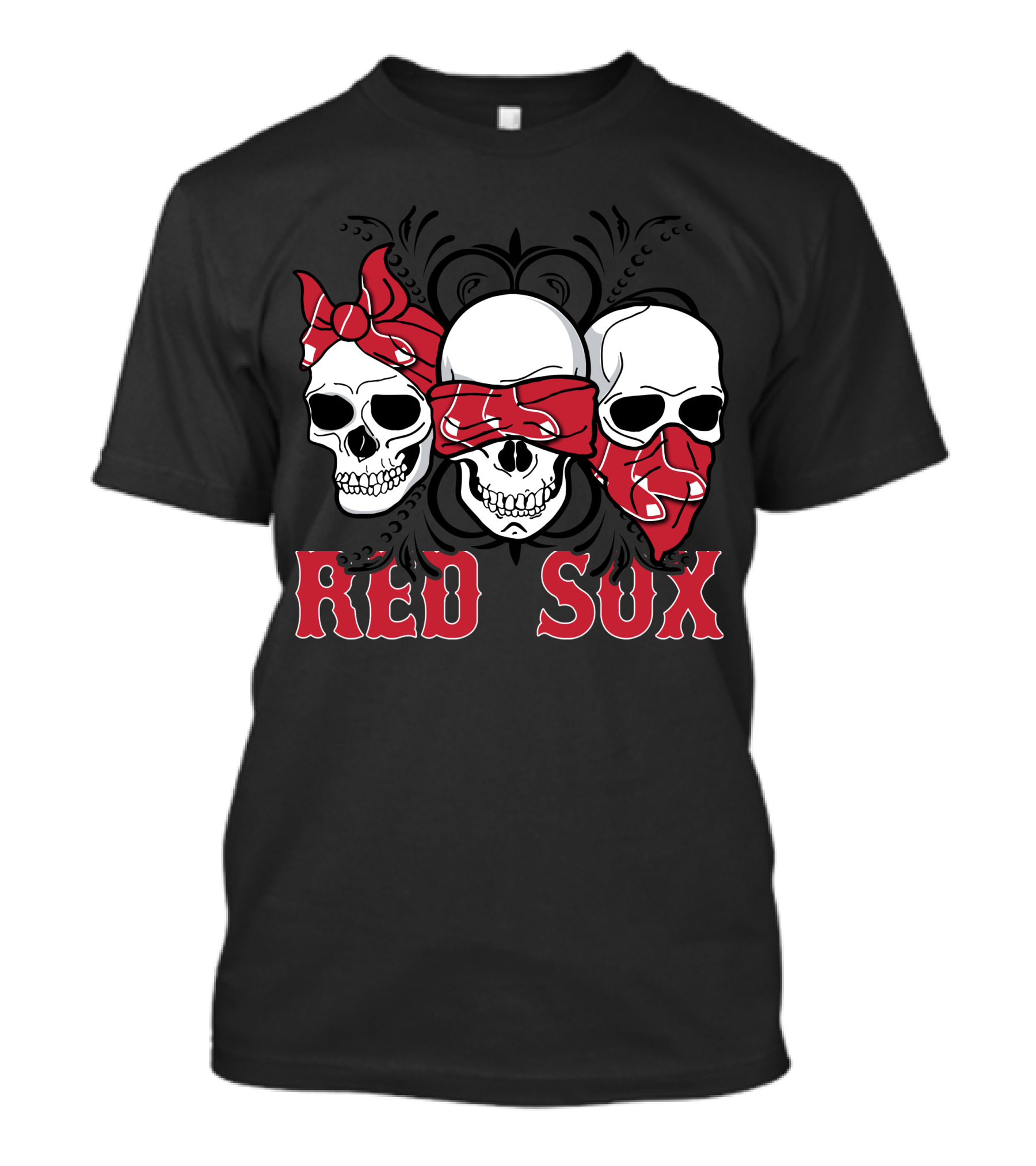Red Sox Three Skull T-Shirt