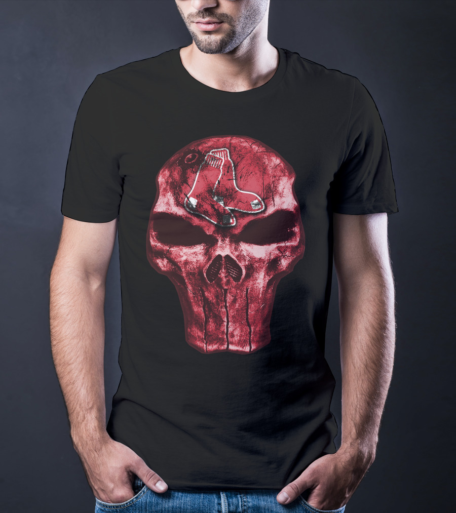 Boston Red Sox Skull With Team T-Shirt