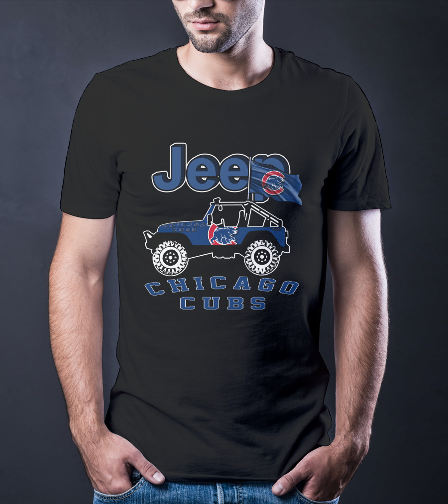 Jeep Chicago Cubs Logo Vehicle T-Shirt