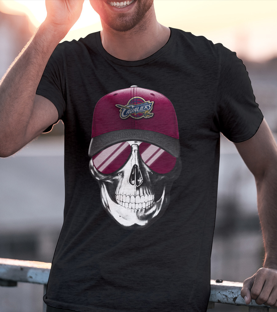Cleveland Cavaliers Skull With Cap T-Shirt