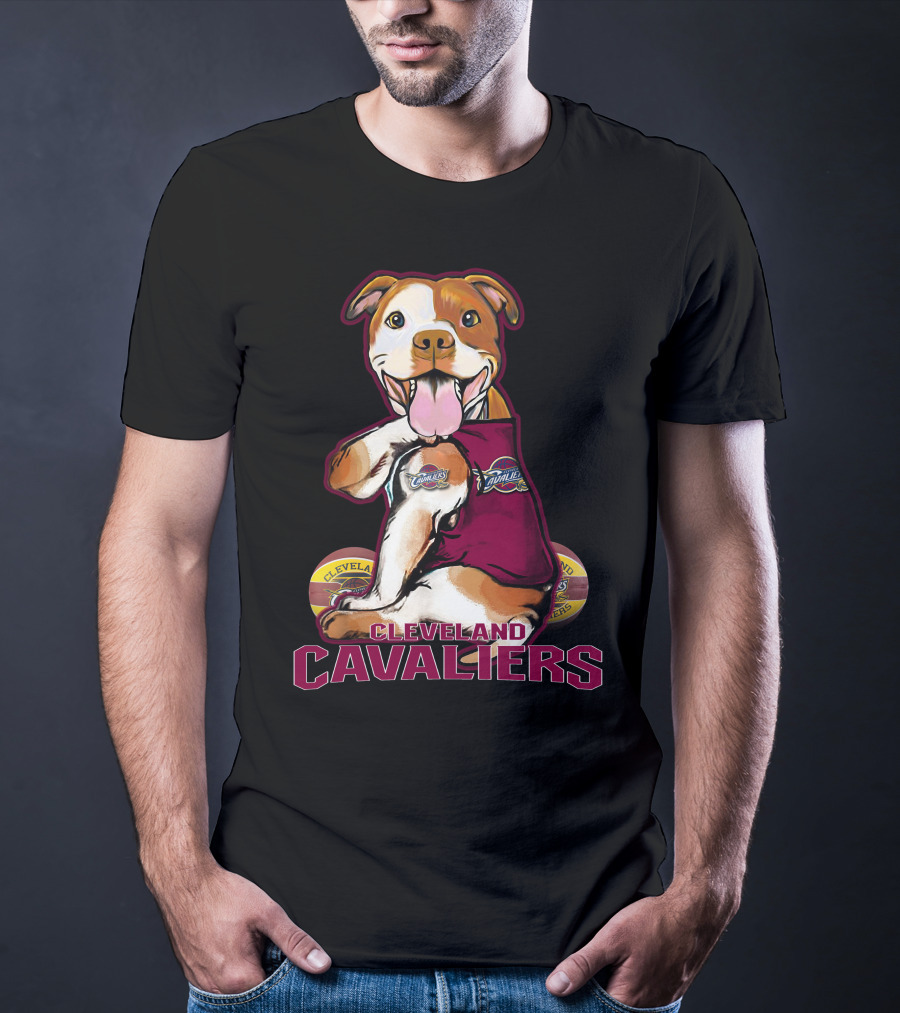 Cleveland Cavaliers Pitbull Basketball Team Mascot Fan T-Shirt