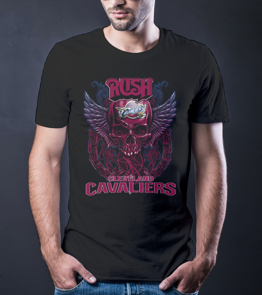 Rush Cleveland Cavaliers Skull Wings T-Shirt