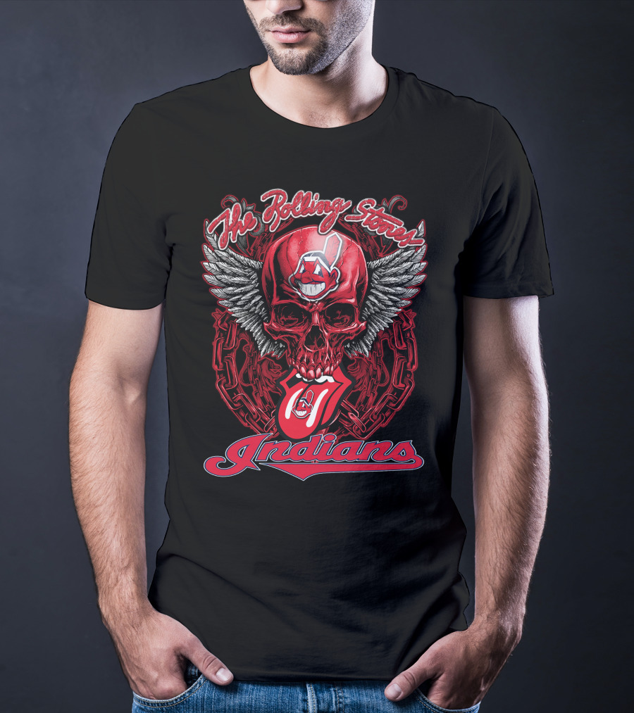 The Rolling Stones Indians Skull With Wings And Chains T-Shirt
