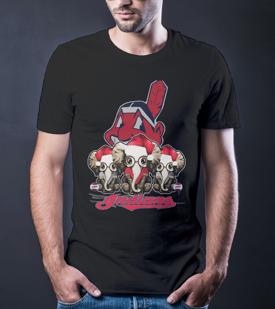 Indians Christmas Elephants Cleveland T-Shirt