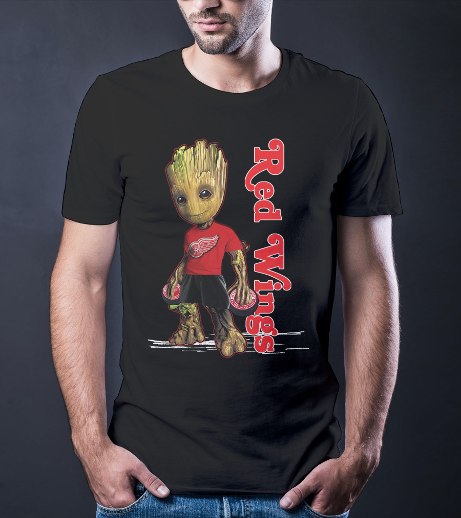 Groot Detroit Red Wings Hockey Fan Combo T-Shirt
