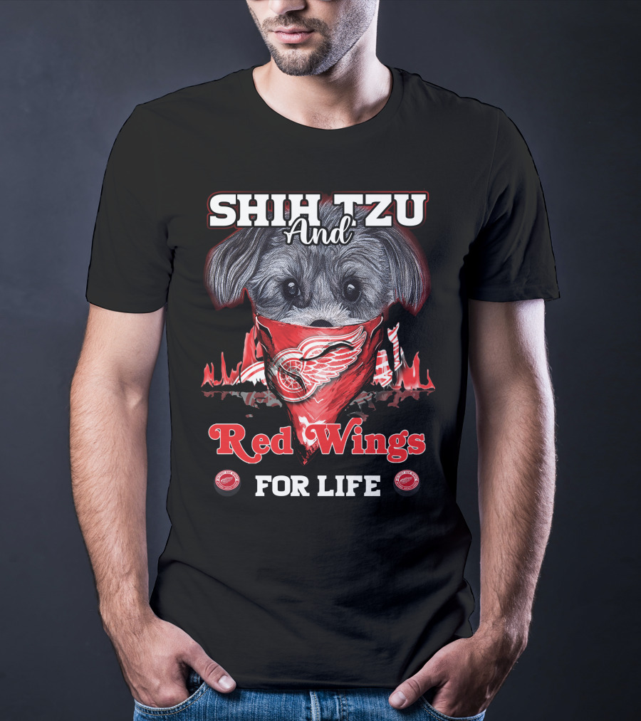 Shih Tzu And Red Wings For Life T-Shirt