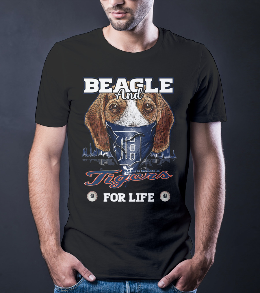 Beagle And Detroit Tigers For Life T-Shirt