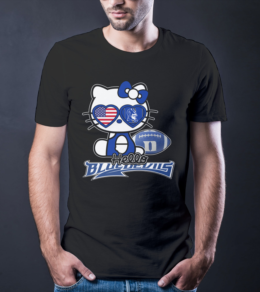 Hello Kitty Duke Blue Devils American Football Fan T-Shirt