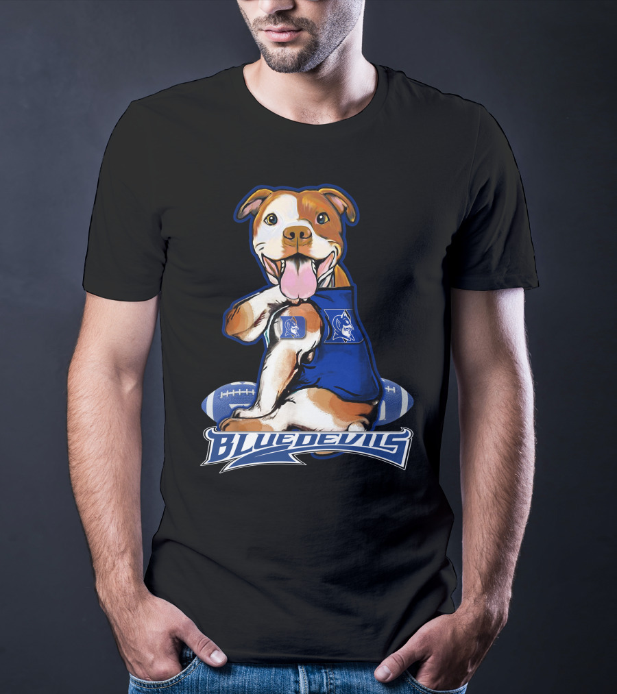 Pittbull Blue Devils Football Mascot T-Shirt