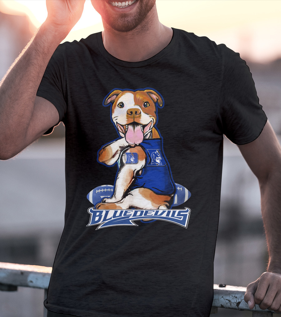 Pittbull Blue Devils Football Mascot T-Shirt