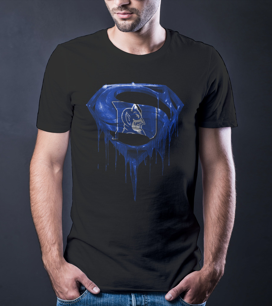 Duke Blue Devils Superhero Dripping T-Shirt