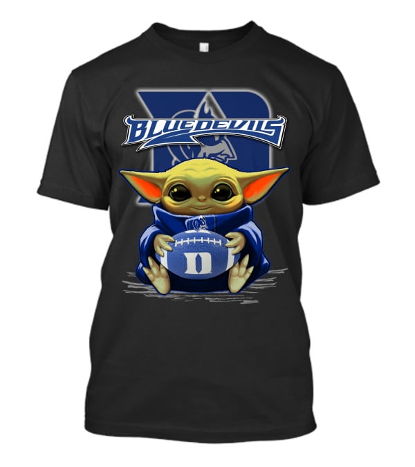 Yoda Holding Football Duke Blue Devils T-Shirt
