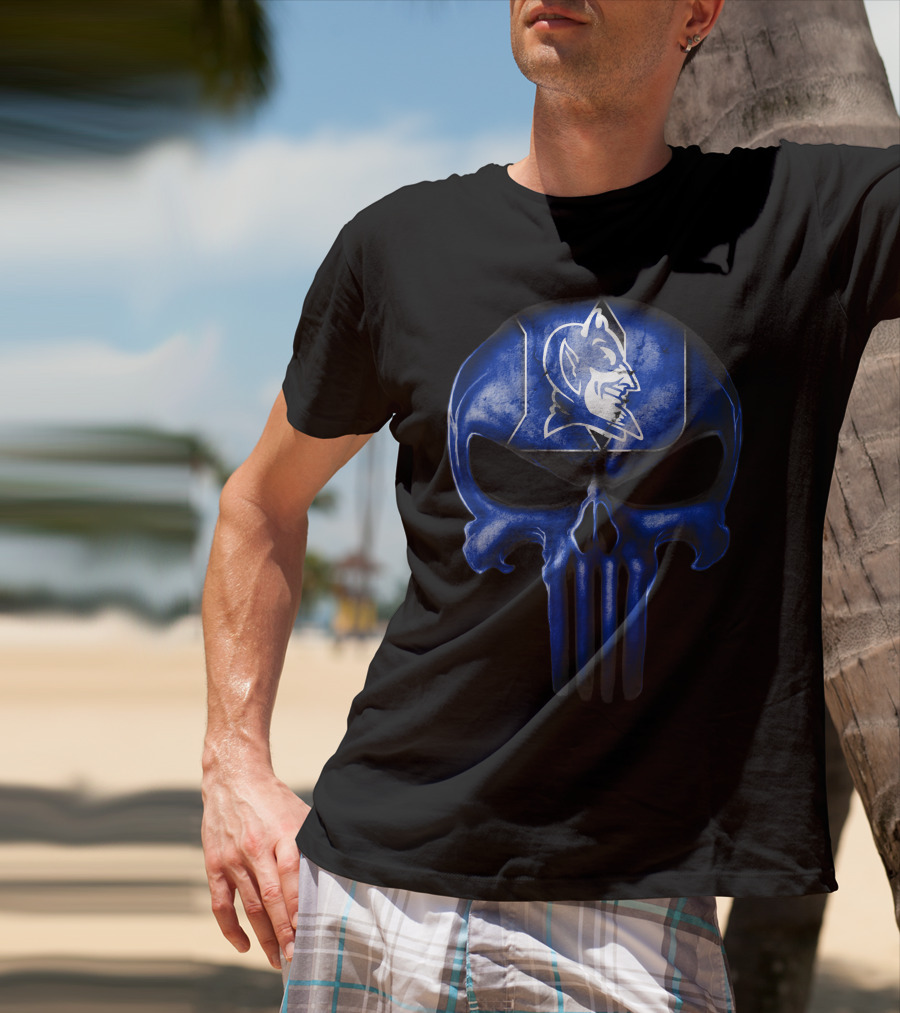 Skull Punisher Duke Blue Devils T-Shirt