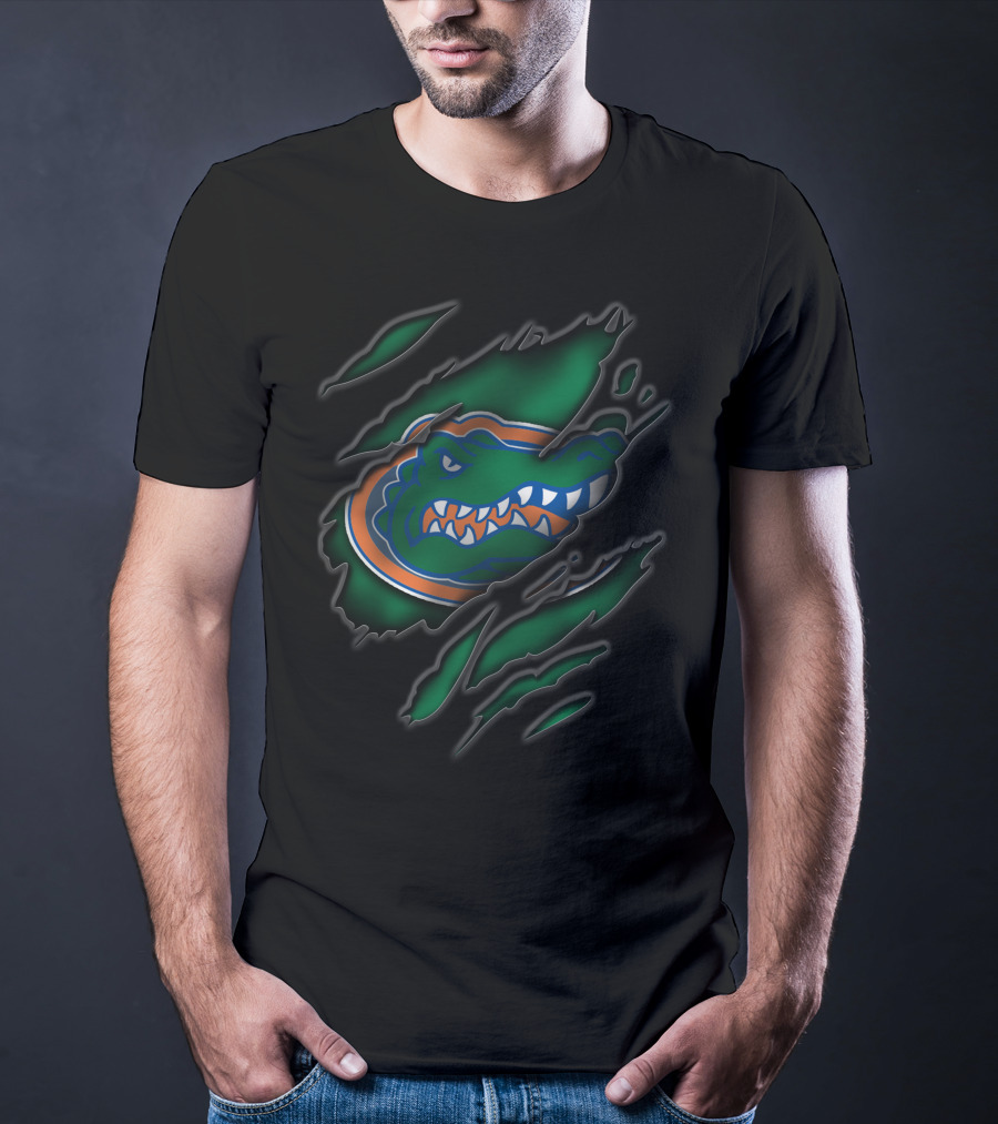 Torn Florida Gators Alligator Claw Marks T-Shirt