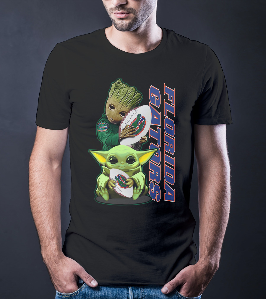 Florida Gators Grzd Yoda Groot Football T-Shirt