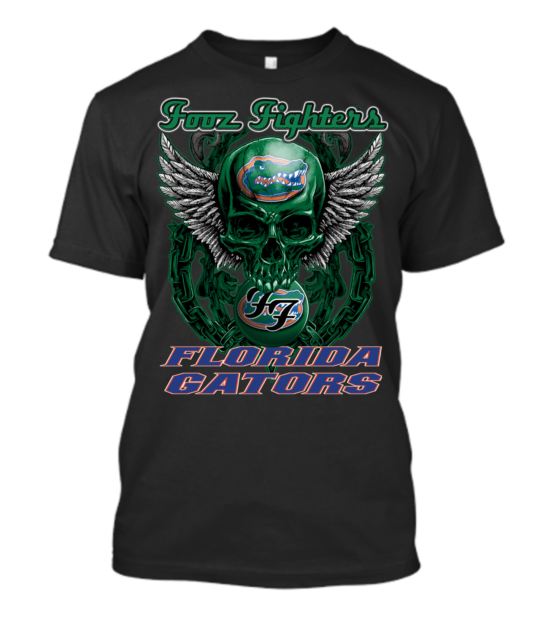 Foo Fighters Florida Gators Skull Wings T-Shirt