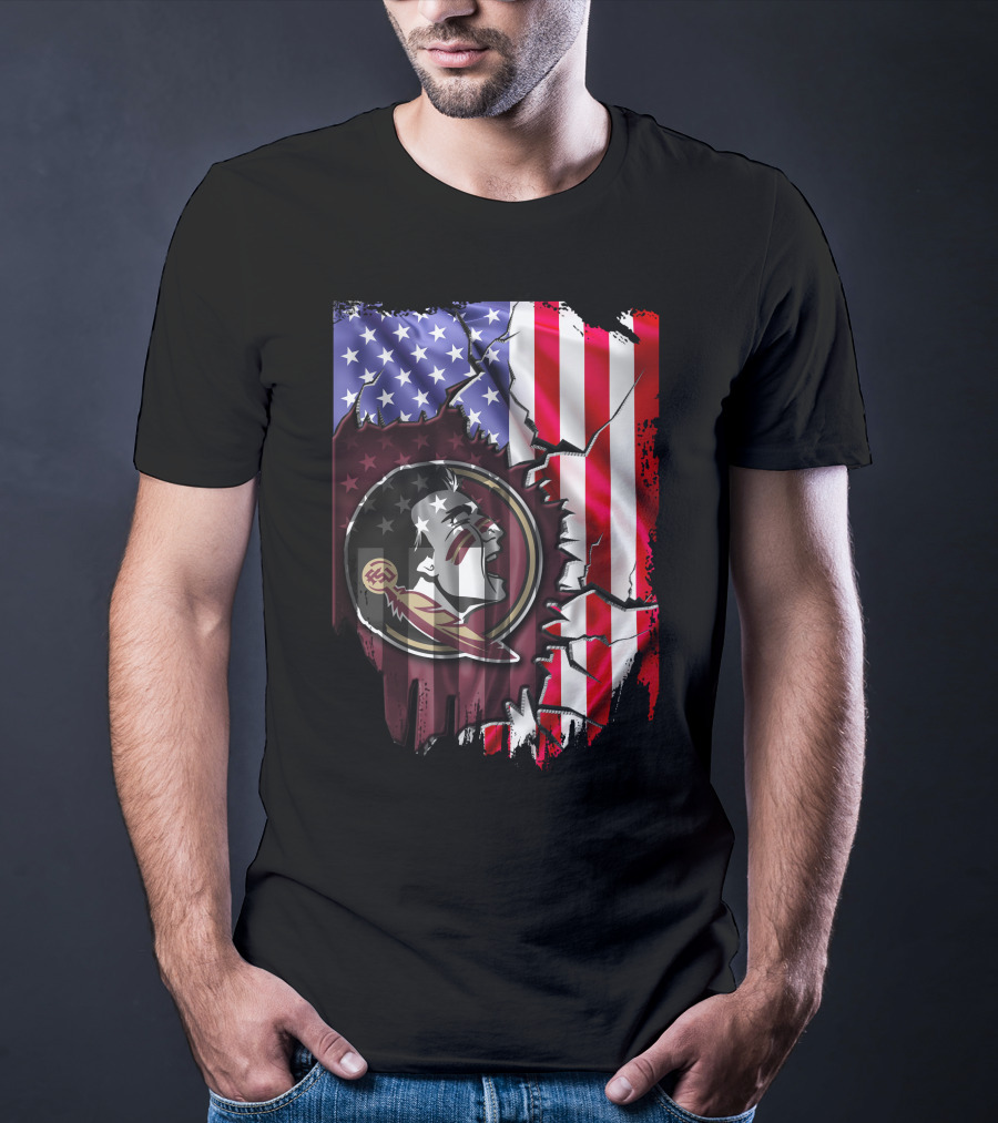 Florida State Seminoles American Flag Elements T-Shirt