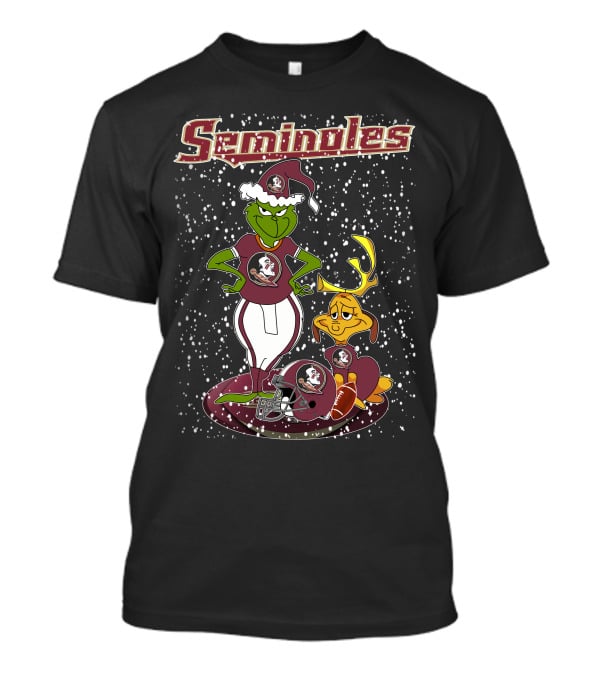 Seminoles Grinch Christmas Themed Florida State Football T-Shirt