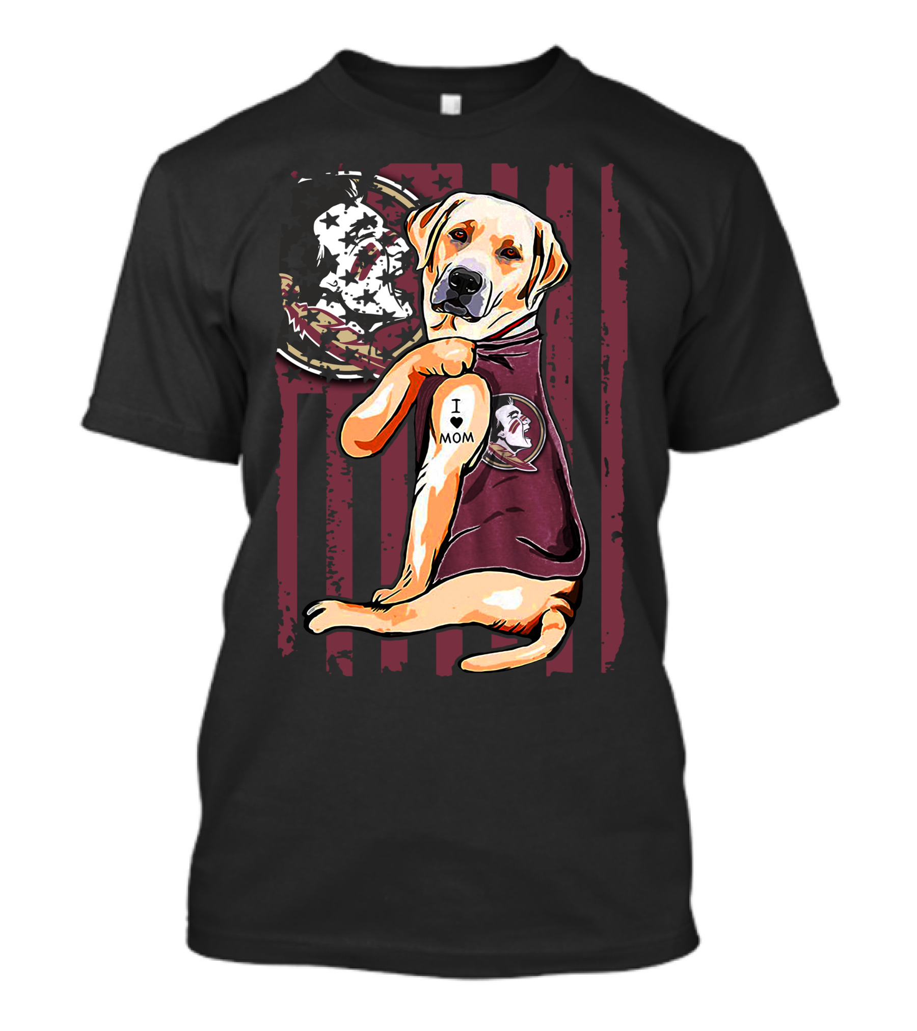 I Love Mom Labrador Retriever Florida State Seminoles T-Shirt