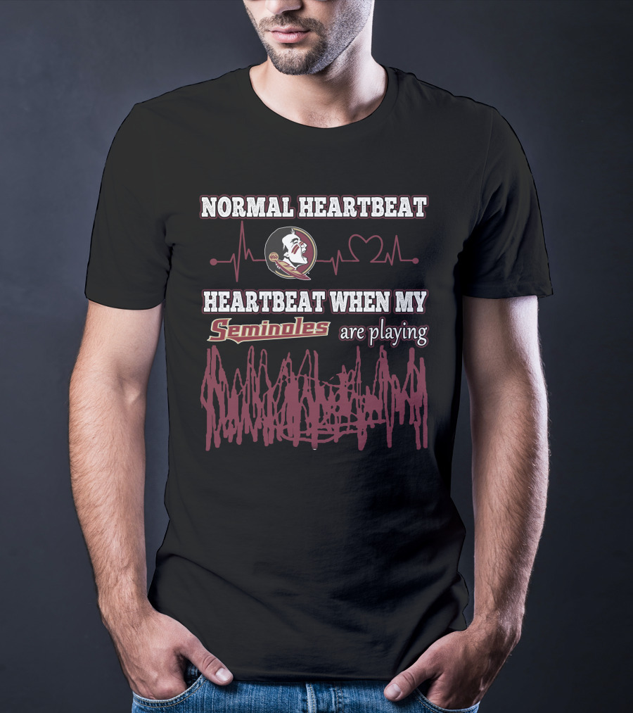 Normal Heartbeat Heartbeat When My Seminoles Are Playing T-Shirt