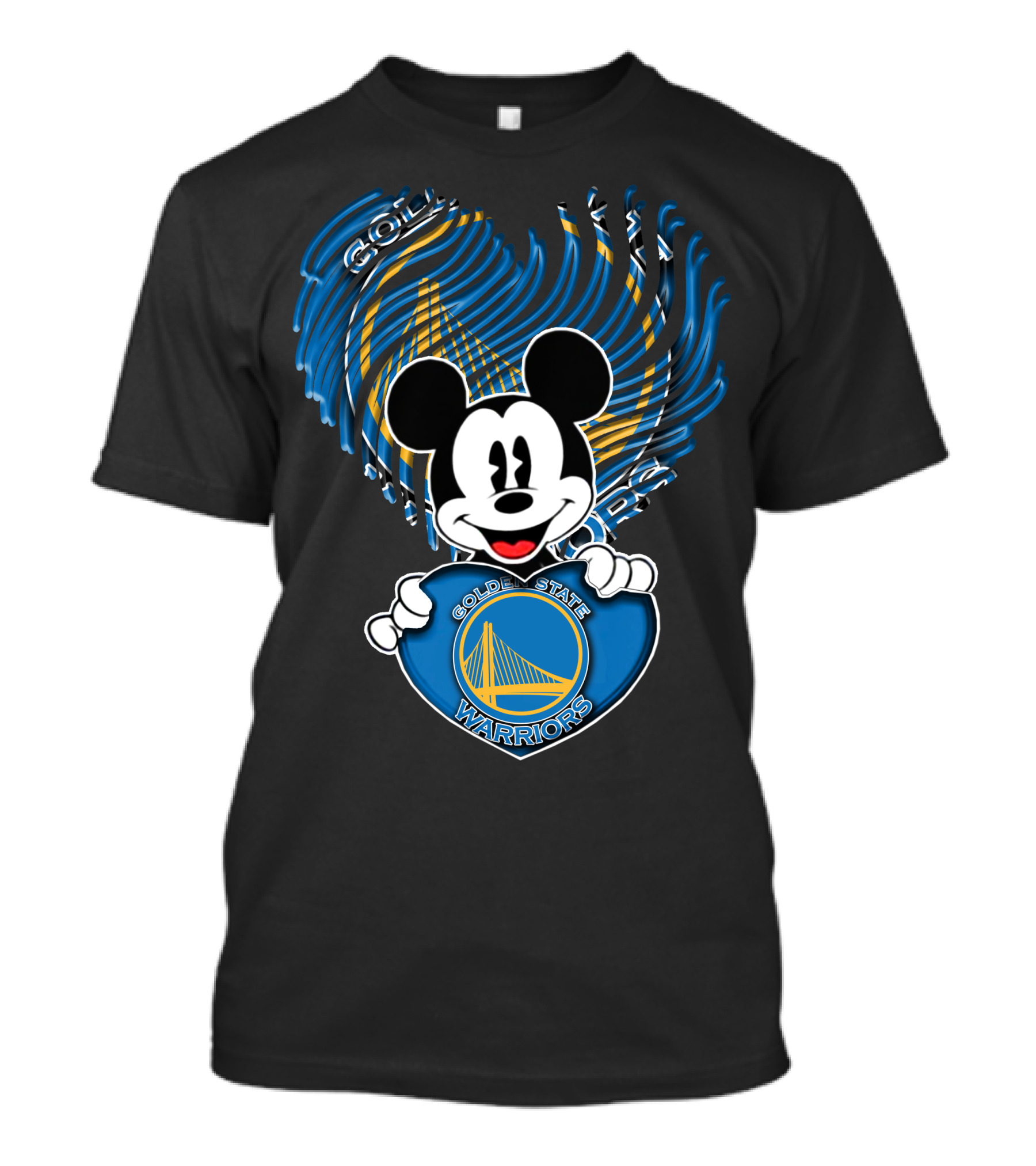 Mick V1 Golden State Warriors Heart T-Shirt