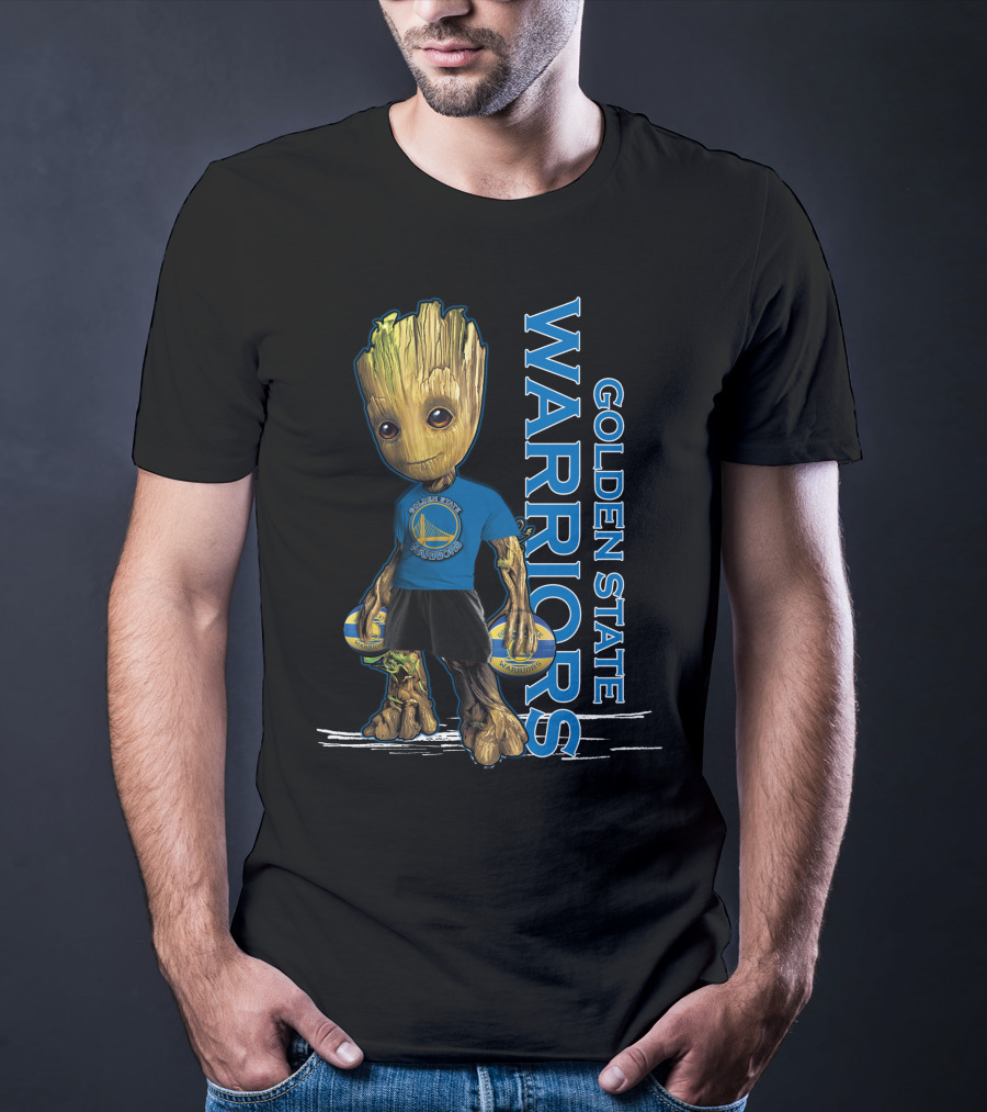 Groot With Basketballs Golden State Warriors Team Spirit T-Shirt