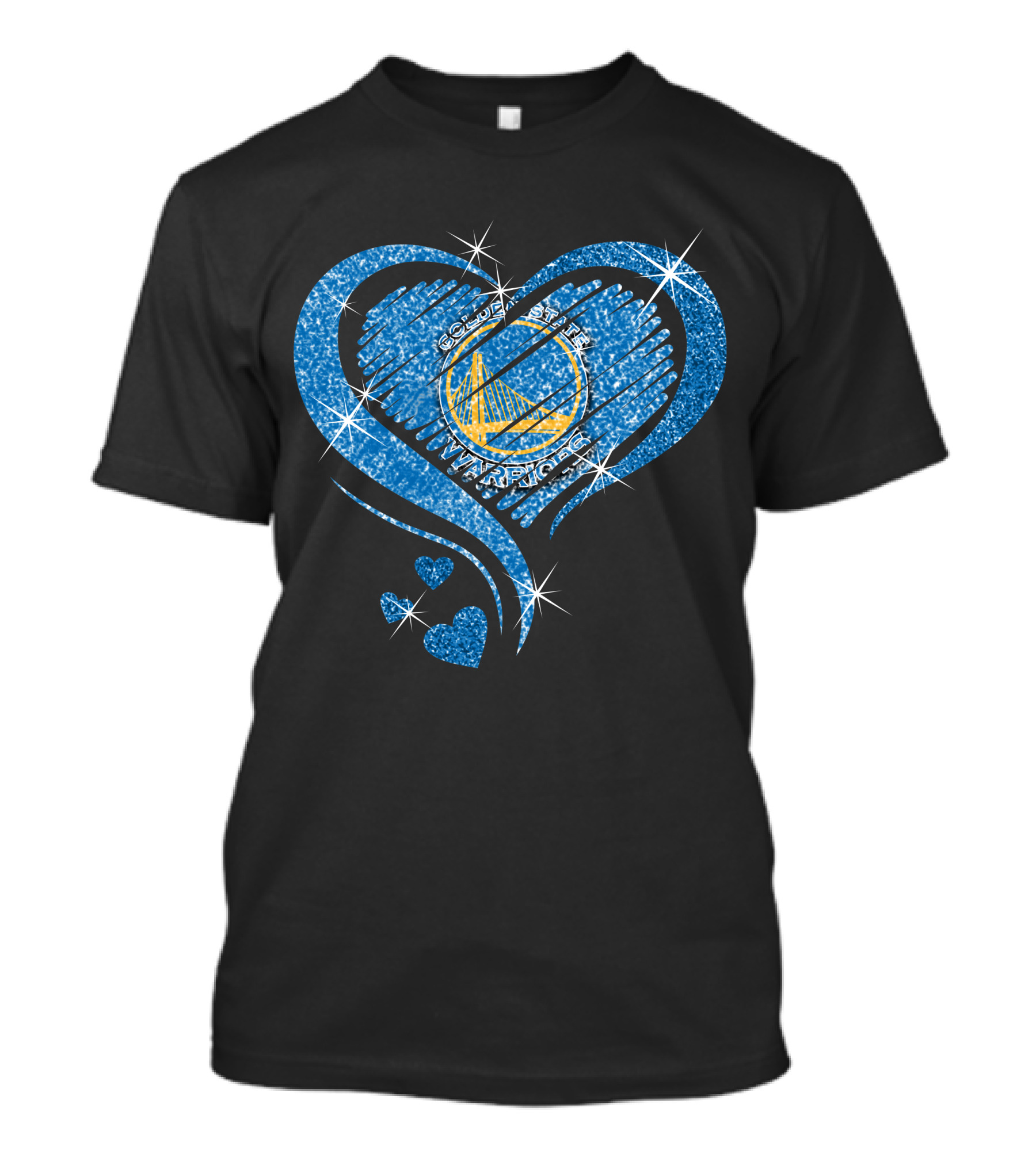 Heart Diamond Golden State Warriors Sparkle T-Shirt