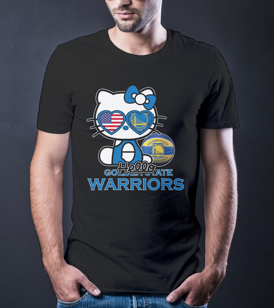 Hello Kitty Golden State Warriors Usa Basketball Fan T-Shirt