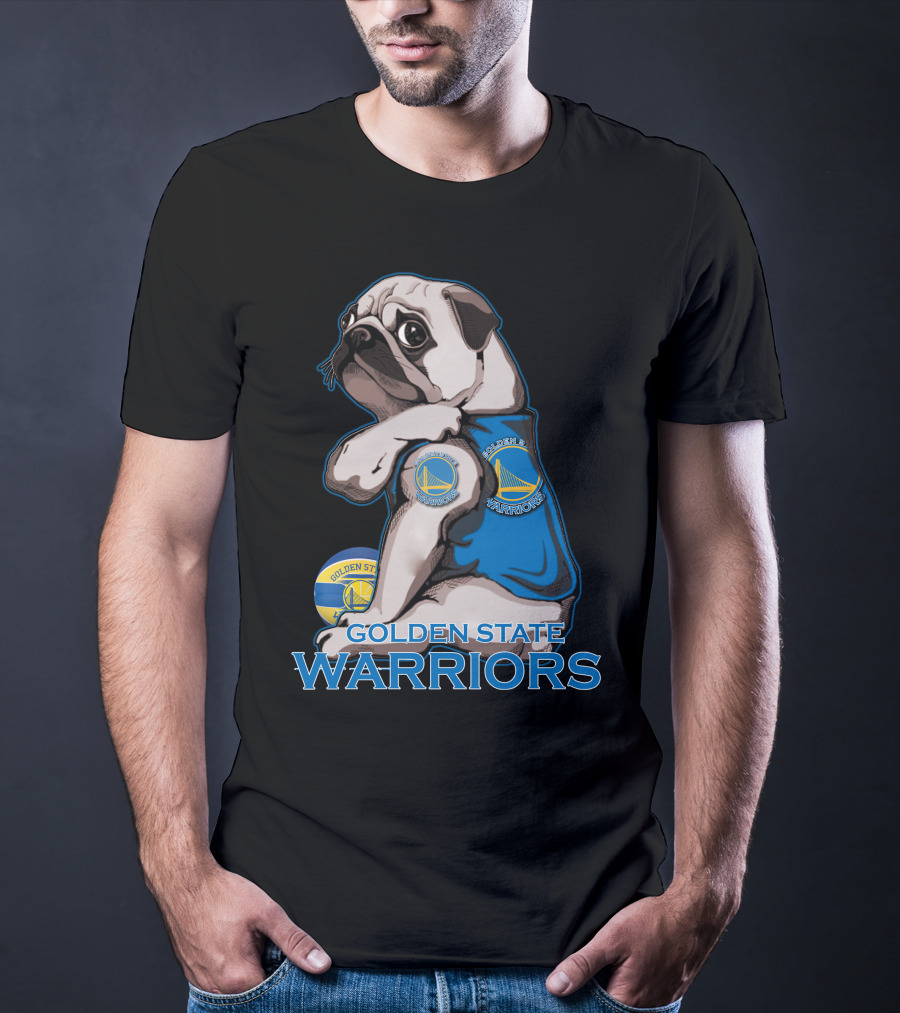Pug Golden State Warriors Basketball Team Fan T-Shirt