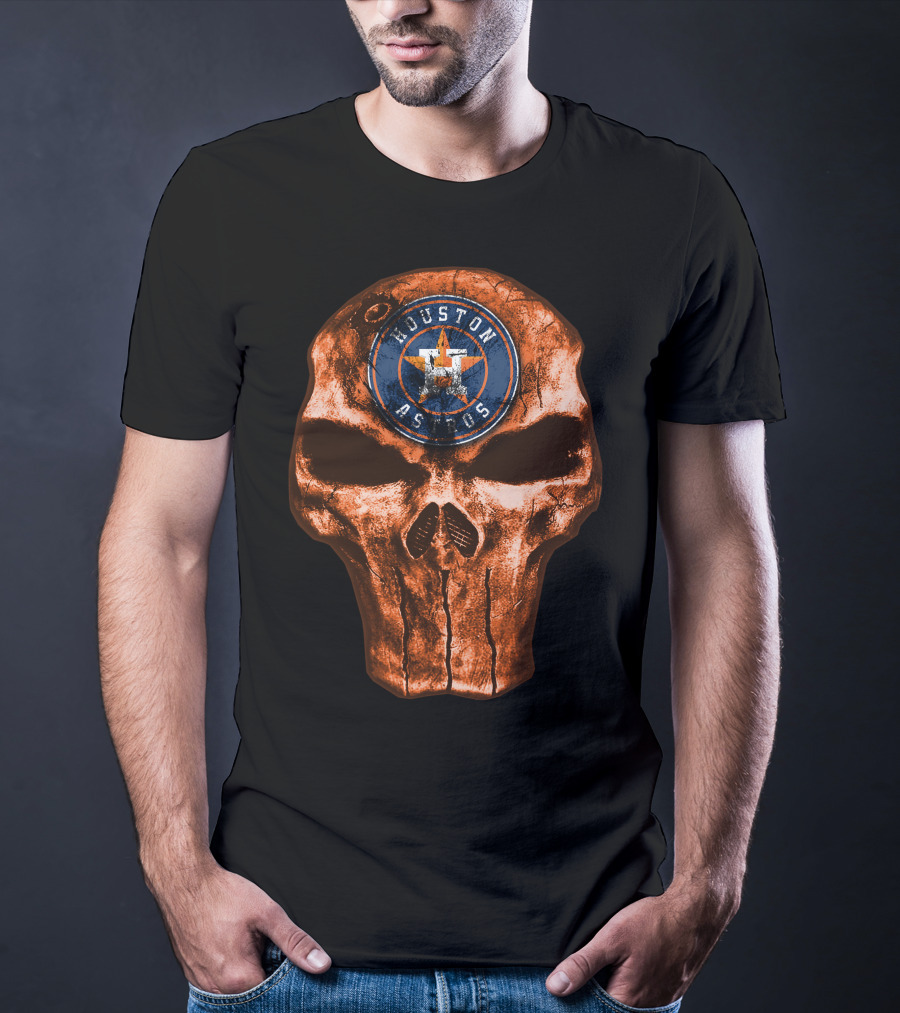 Houston Astros Skull T-Shirt