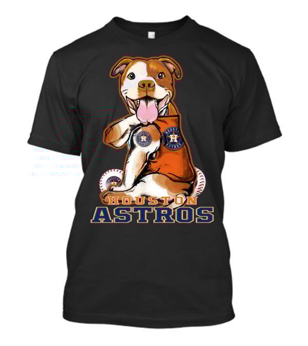 Houston Astros Baseball Pitbull T-Shirt