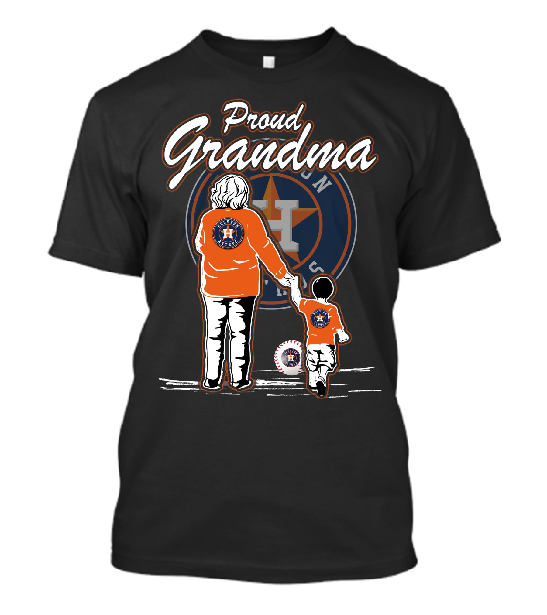 Proud Grandma Houston Astros Fan With Child T-Shirt