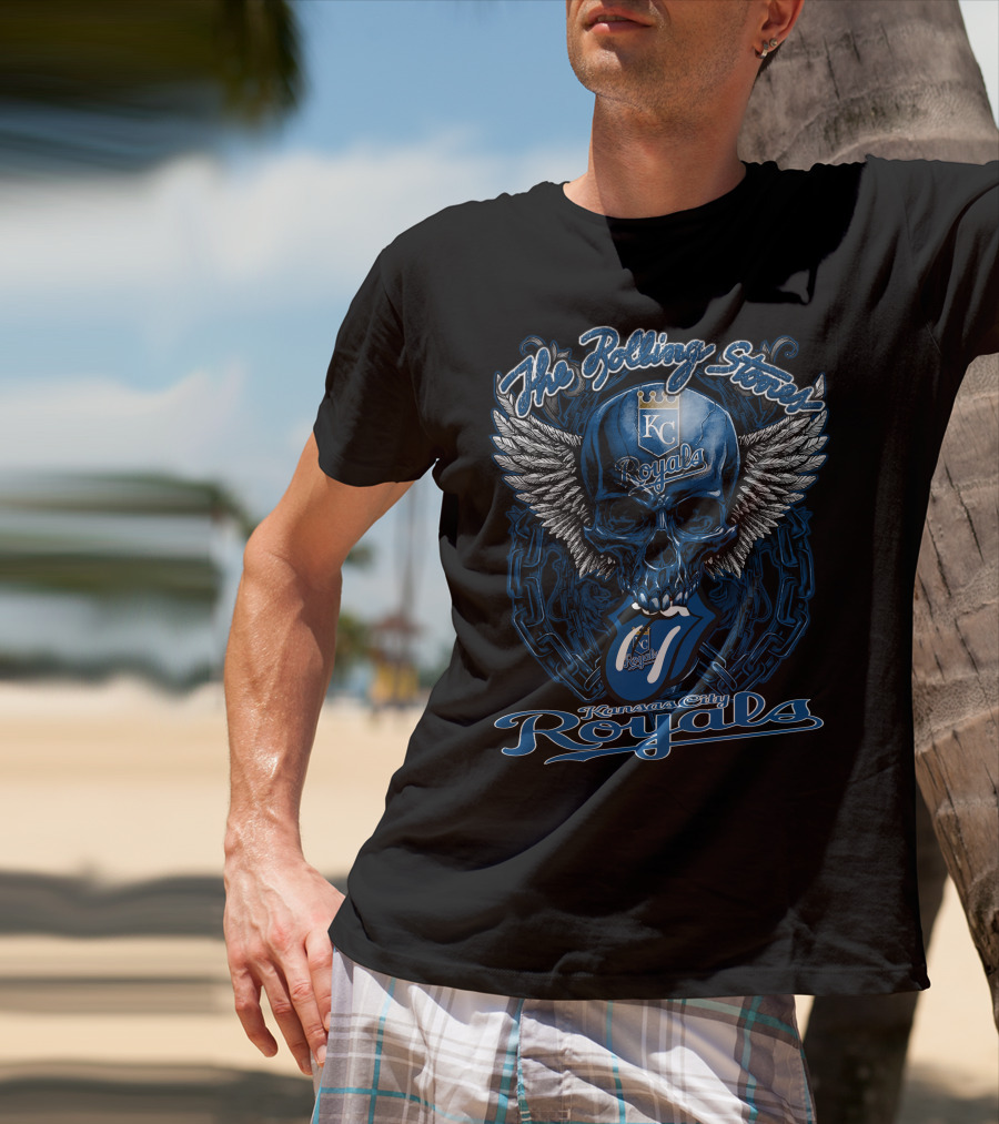 The Rolling Stones Kc Royals Skull Wings T-Shirt