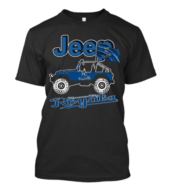 Jeep Kansas City Royals KC Flag And Wrangler Jeep T-Shirt