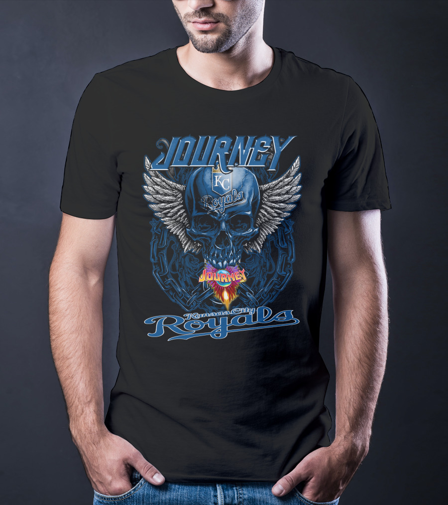 Journey Kansas City Royals Skull Wings T-Shirt