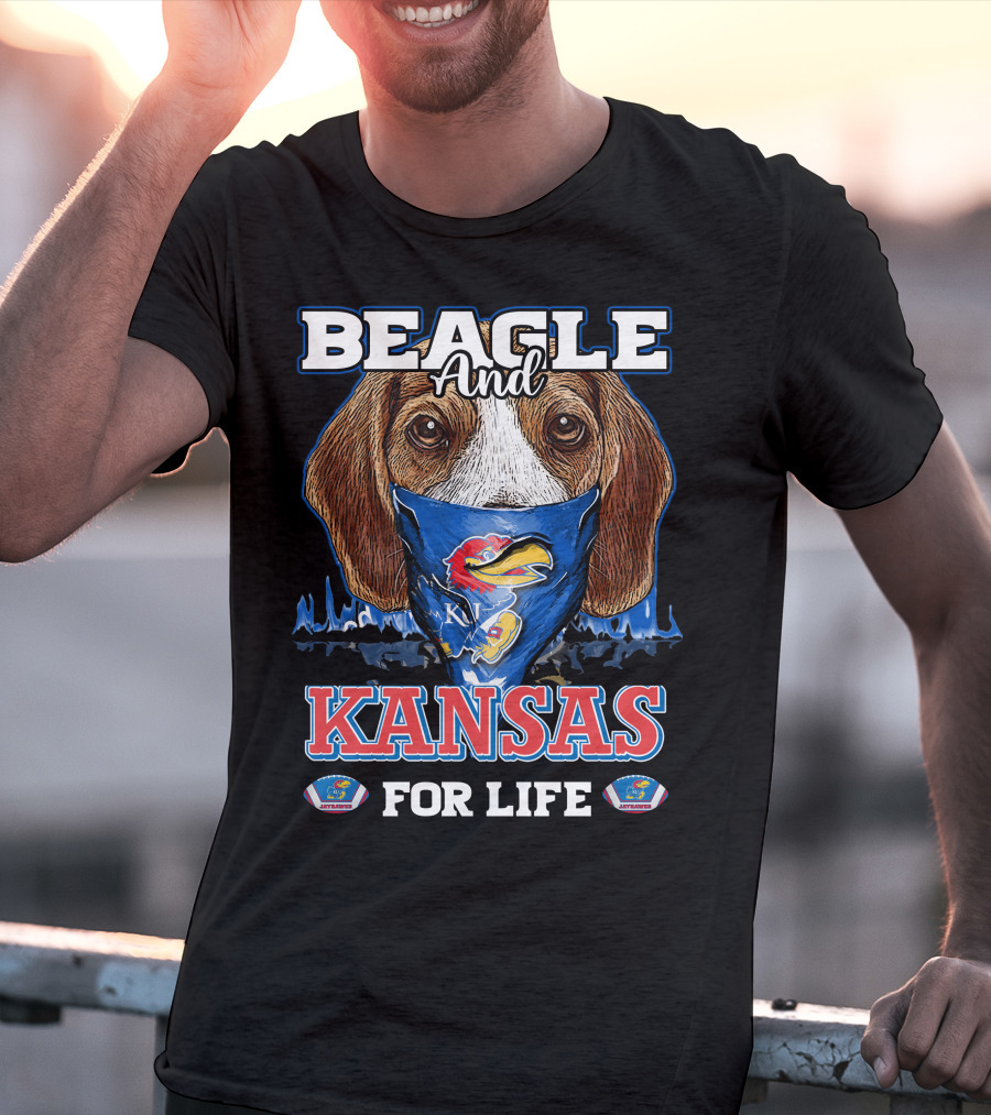 Beagle And Kansas Jayhawks For Life T-Shirt