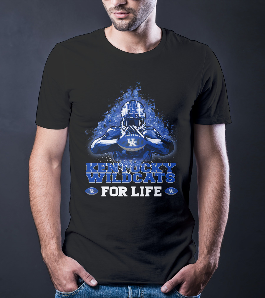 Kentucky Wildcats UK For Life Football Fan T-Shirt
