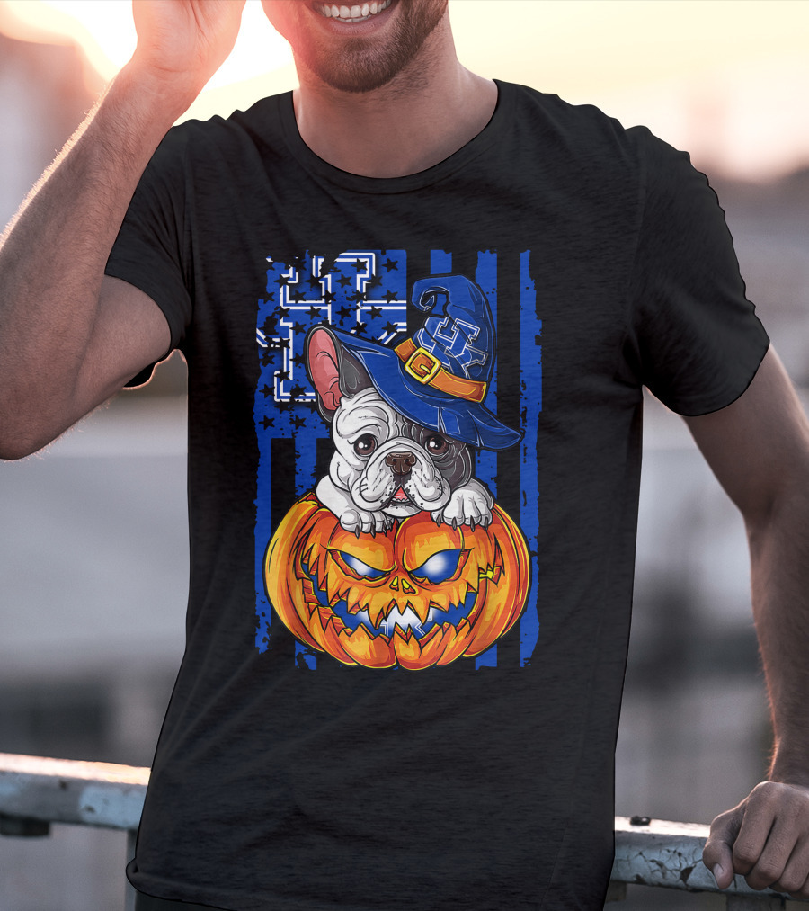 Hlw Bulldog Kentucky Wildcats Halloween Pumpkin Hat T-Shirt