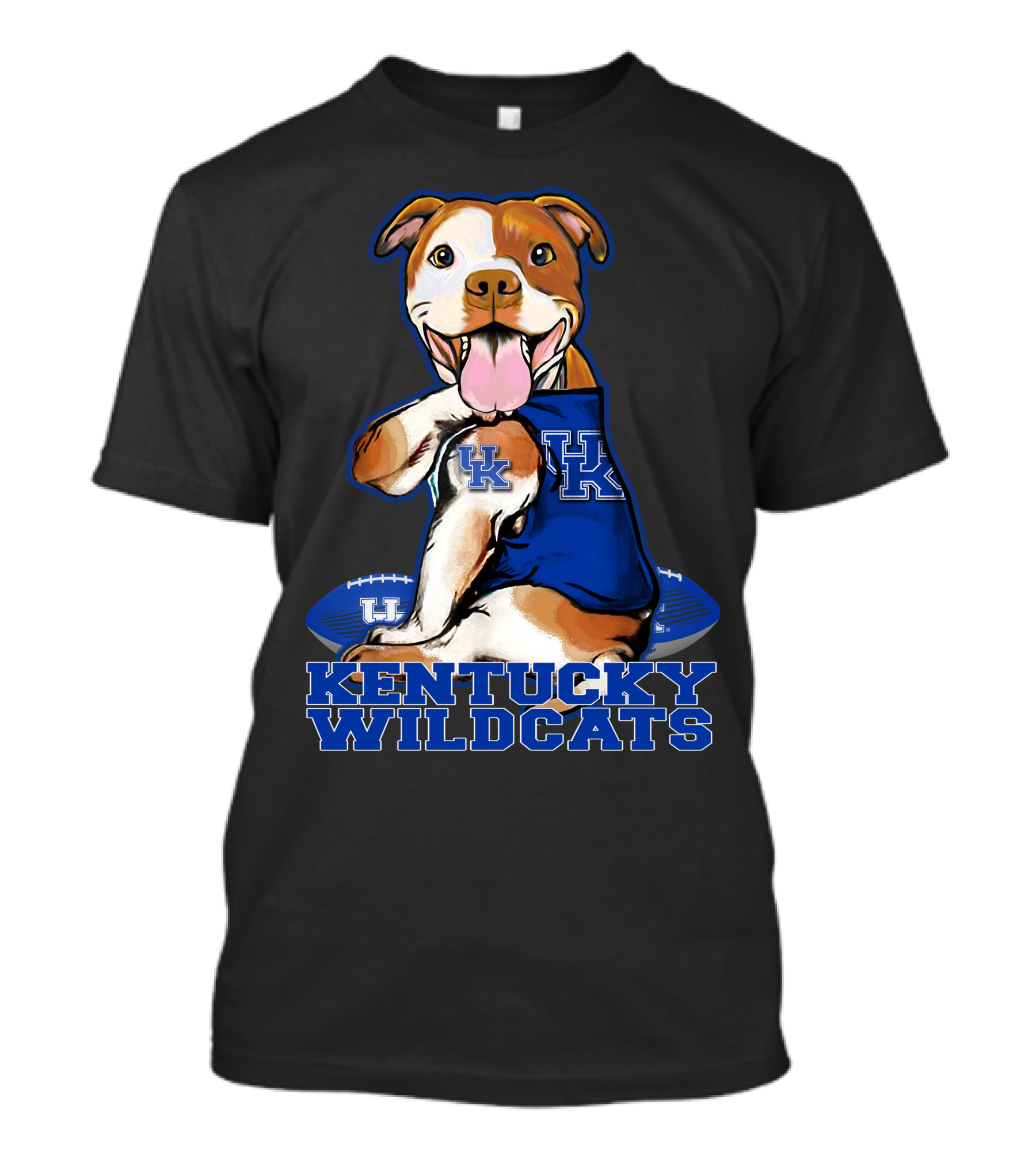 Kentucky Wildcats UK Pitbull Football Fan T-Shirt