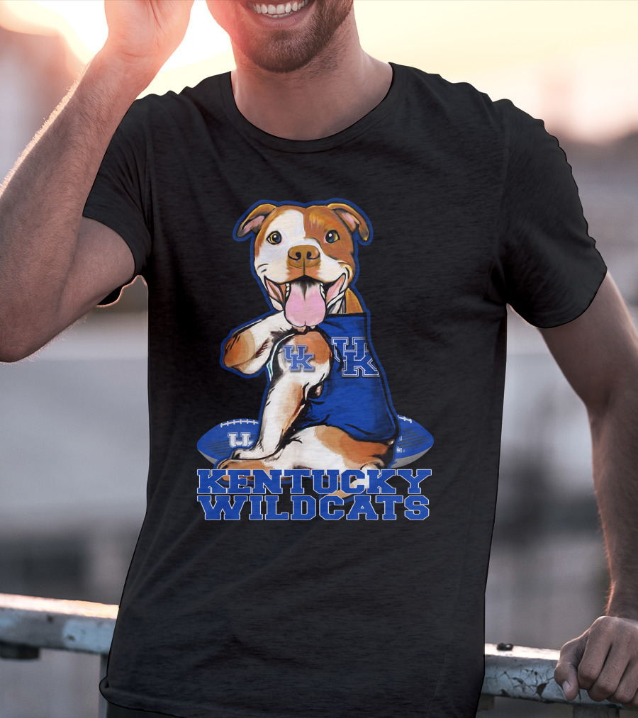 Kentucky Wildcats UK Pitbull Football Fan T-Shirt