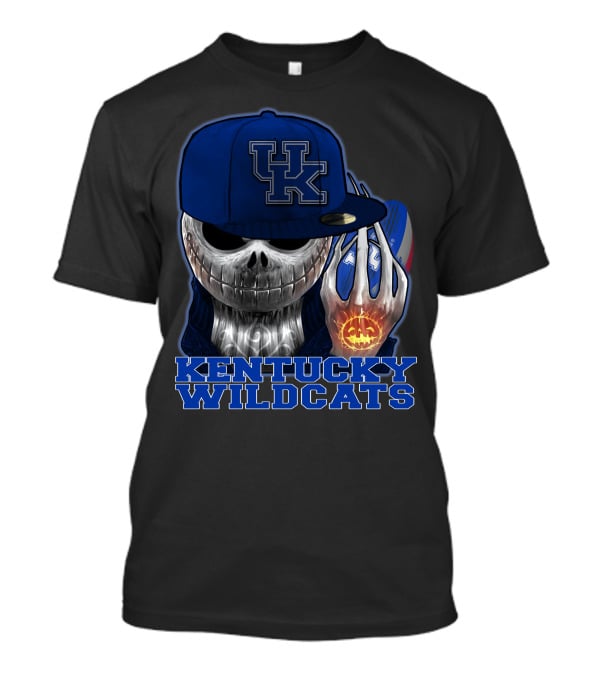 Kentucky Wildcats Jackskull Pumpkin Basketball Hat T-Shirt
