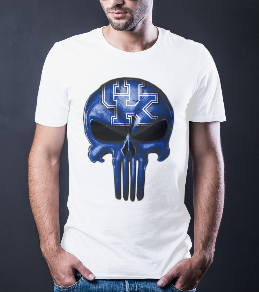 Kentucky Wildcats UK Blue Skull T-Shirt