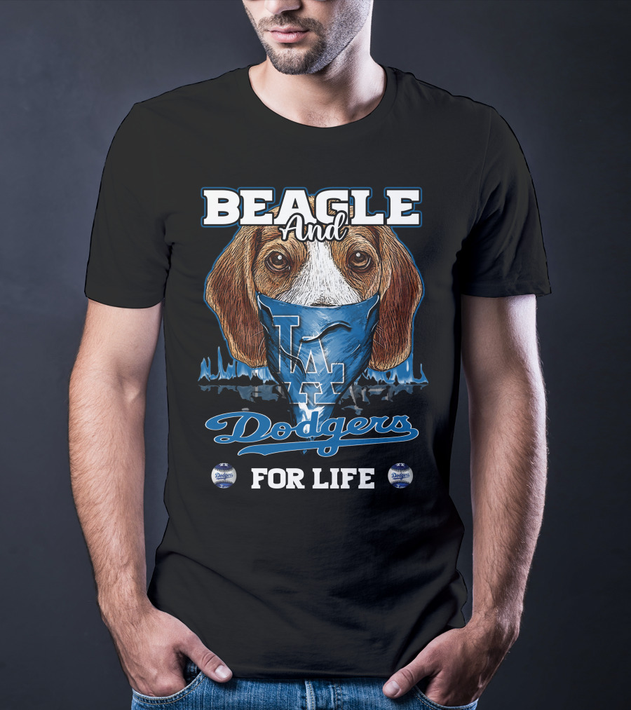 Beagle And Dodgers For Life Los Angeles T-Shirt