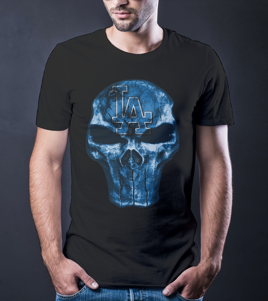 LA Skull Los Angeles Dodgers T-Shirt