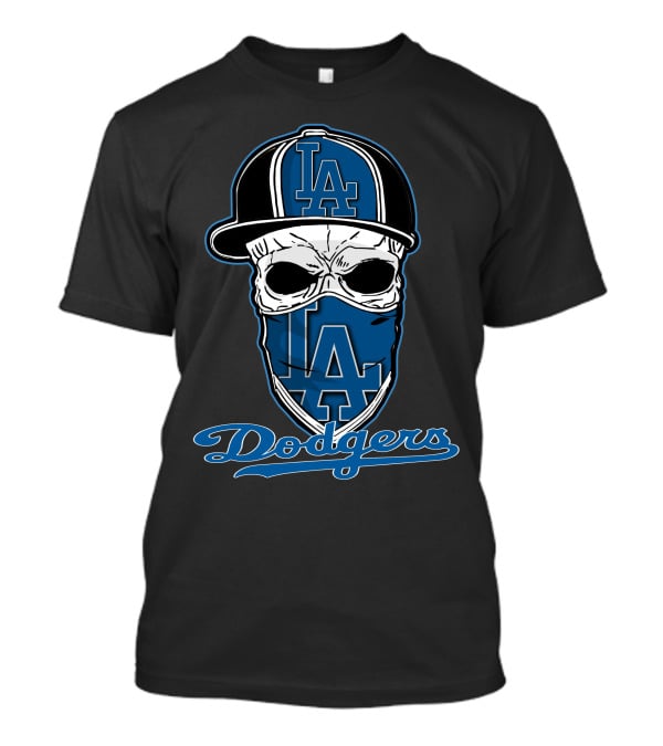 Dodgers Skull Hat LA Los Angeles T-Shirt