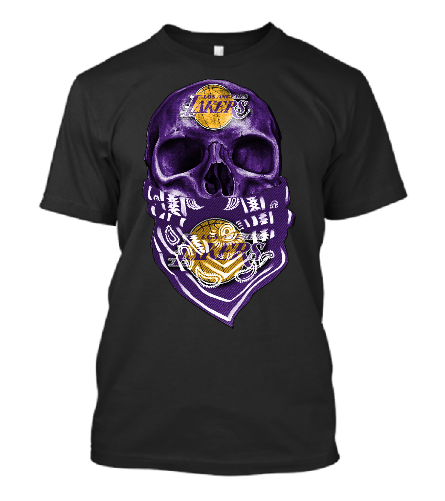 Los Angeles Lakers Skull Bandana NBA T-Shirt