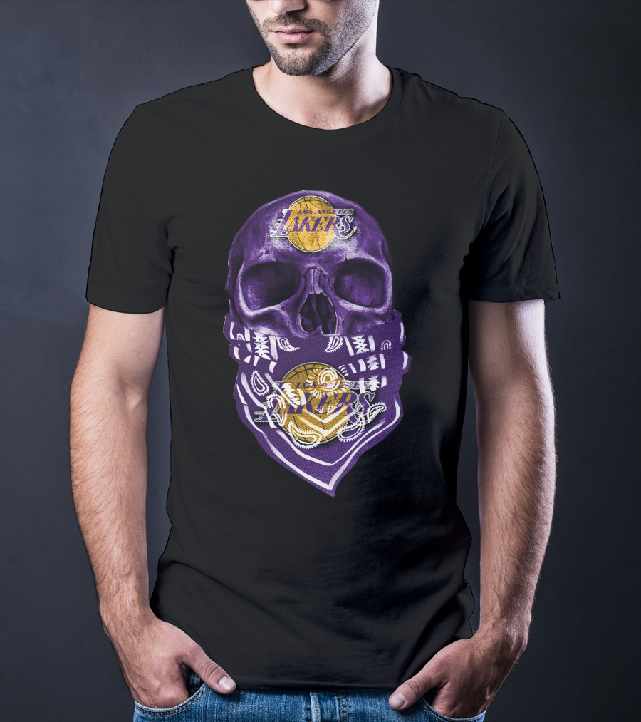 Los Angeles Lakers Skull Bandana NBA T-Shirt