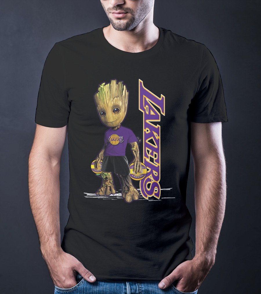 Groot Lakers Basketball Fan Character T-Shirt