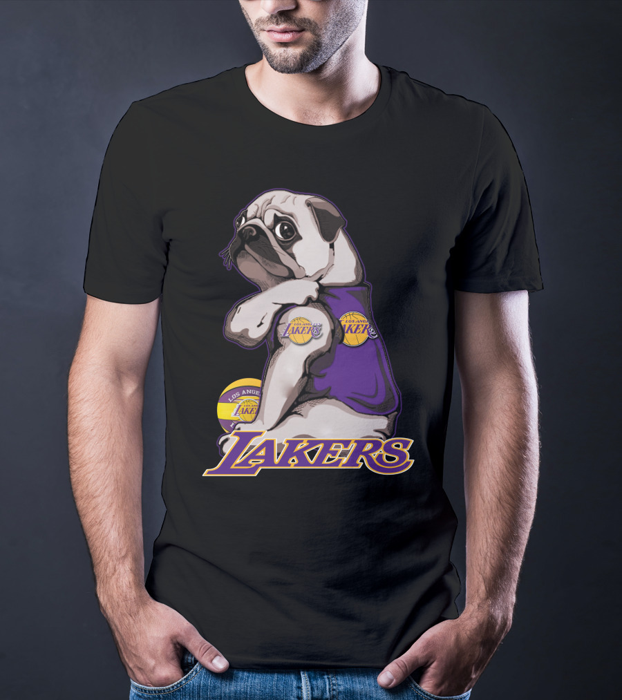 Pug Los Angeles Lakers Basketball T-Shirt