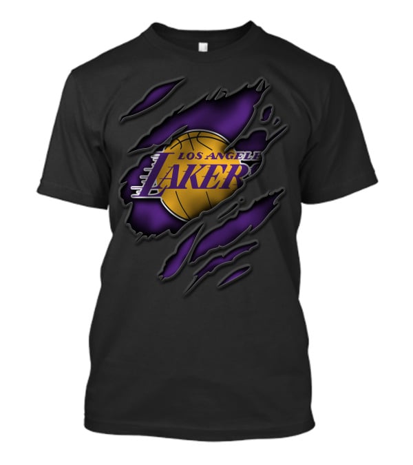 Los Angeles Lakers Torn Basketball Claw Marks T-Shirt